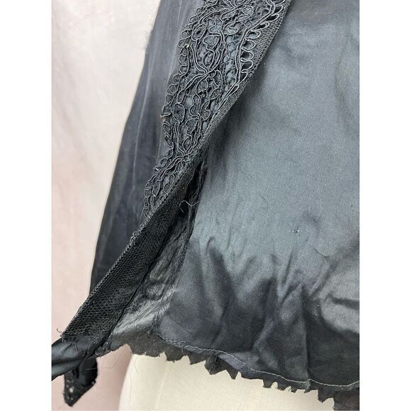 Antique 1900s Vintage Edwardian Style WW1 Era Black Lace Blouse - Picture 8 of 16